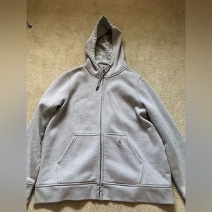 Carhartt heavy duty grey zip up